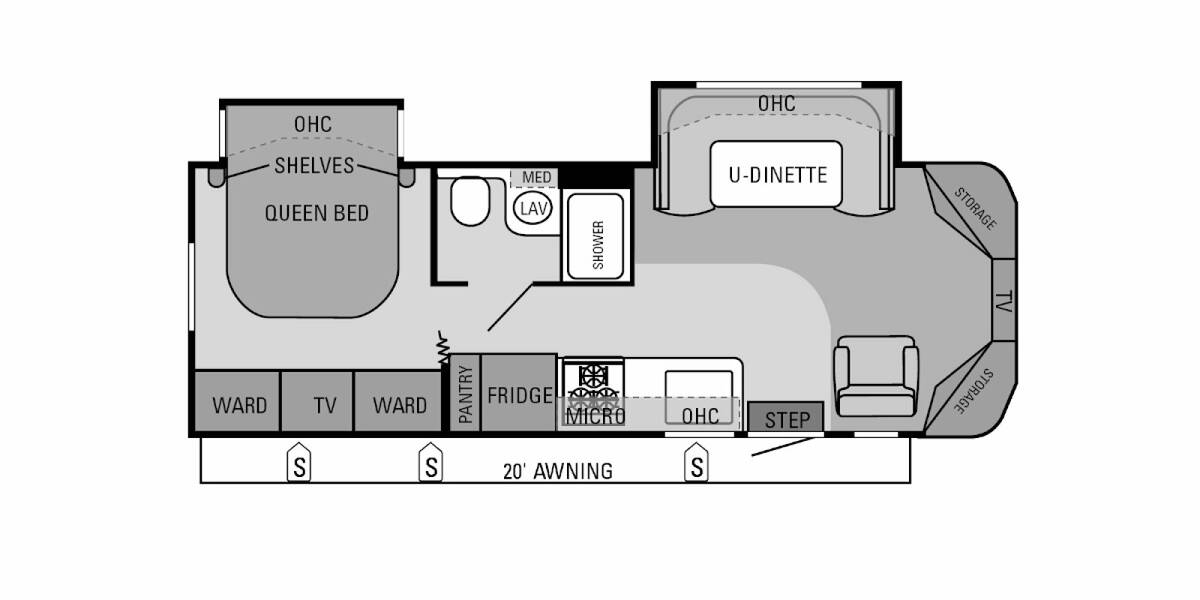 2011 Jayco Melbourne Ford E-450 28F Class C at Your RV Broker STOCK# A13117 Floor plan Layout Photo