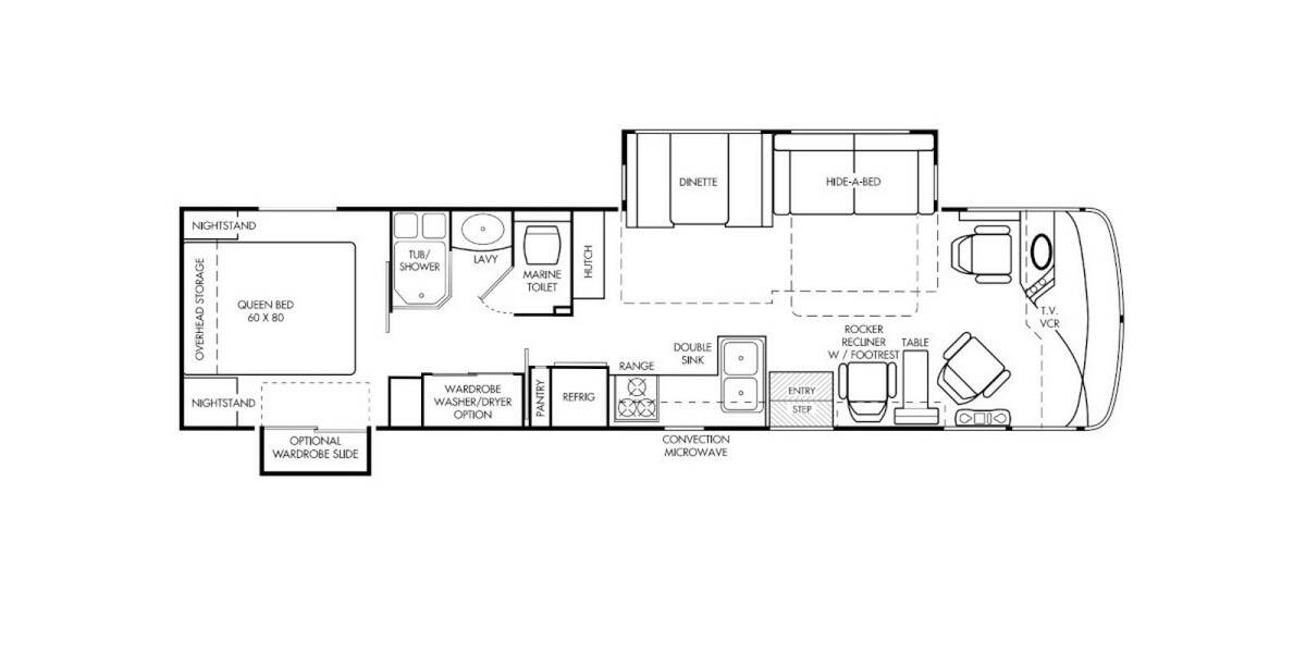 2001 National RV Marlin 370 Class A at Your RV Broker STOCK# 039191 Floor plan Layout Photo