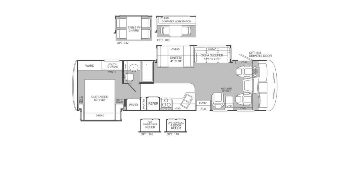 2003 Fleetwood Southwind 32VS Class A at Your RV Broker STOCK# A09332 Floor plan Layout Photo