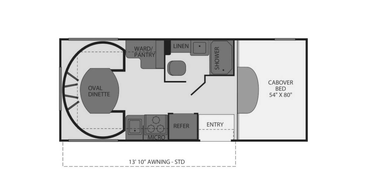 2011 Fleetwood Jamboree Searcher 22C Class C at Your RV Broker STOCK# A22570 Floor plan Layout Photo
