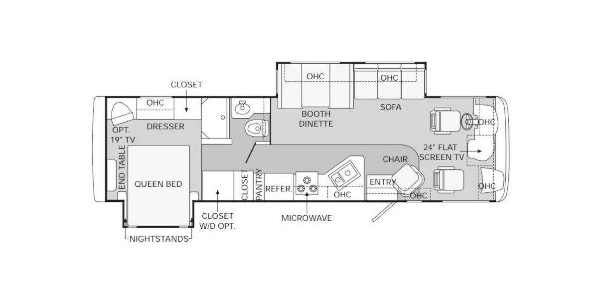 2005 Holiday Rambler Admiral SE 33PBD Class A at Your RV Broker STOCK# A13740 Floor plan Layout Photo