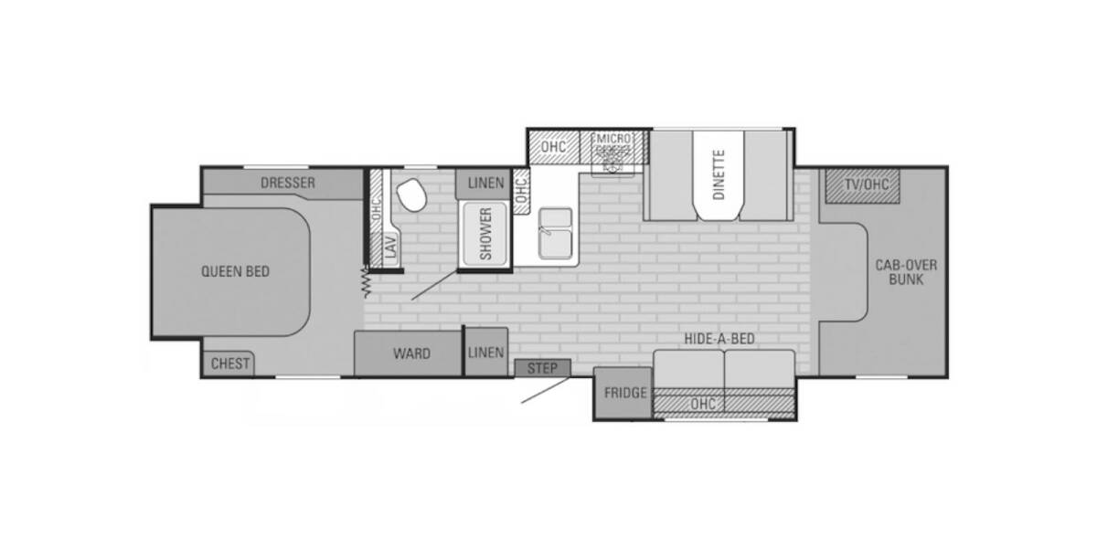 2016 Jayco Greyhawk Ford 29ME Class C at Your RV Broker STOCK# C35379 Floor plan Layout Photo