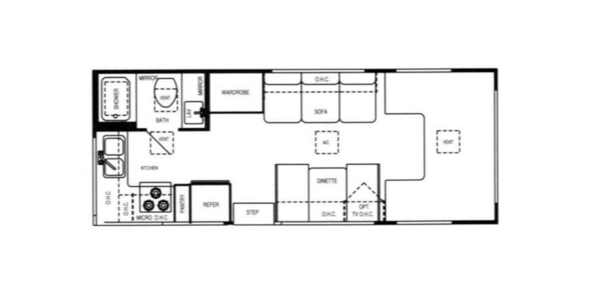 2002 Dutchmen Express C Ford 22RK Class C at Your RV Broker STOCK# A71655 Floor plan Layout Photo