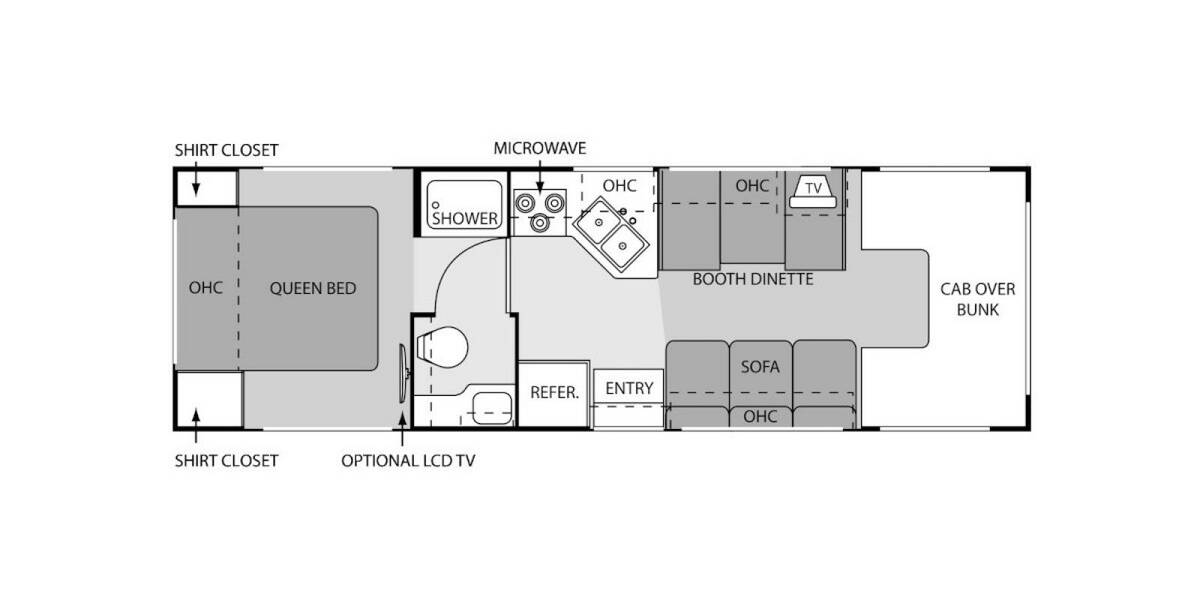 2008 Thor Chateau Sport 28A Class C at Your RV Broker STOCK# A84419 Floor plan Layout Photo