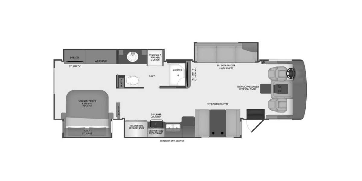 2021 Fleetwood Bounder Ford 35P Class A at Your RV Broker STOCK# A15353 Floor plan Layout Photo