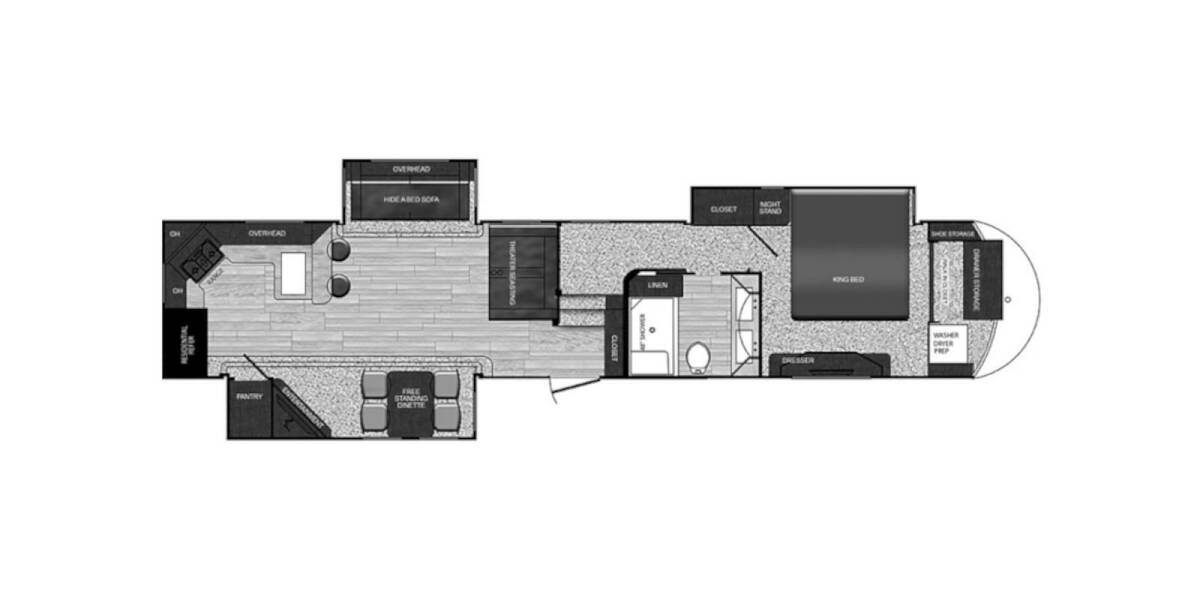 2018 Prime Time Sanibel 3751 Fifth Wheel at Your RV Broker STOCK# G702834 Floor plan Layout Photo