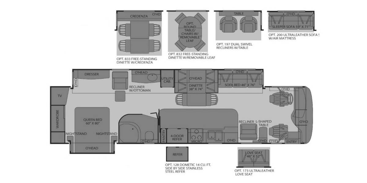 2006 Fleetwood Providence 39V Class A at Your RV Broker STOCK# W95778 Floor plan Layout Photo