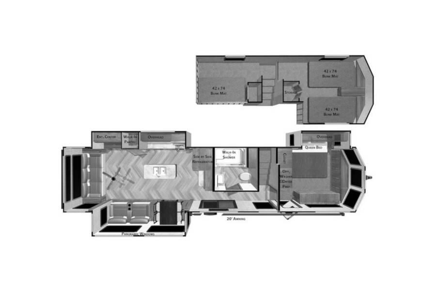 2021 Wildwood Grand Lodge 42DL  at Your RV Broker STOCK# 060411 Floor plan Layout Photo