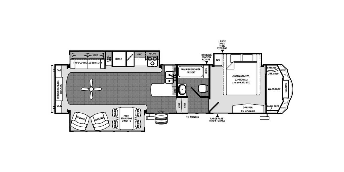 2015 Sierra 346RETS Fifth Wheel at Your RV Broker STOCK# 040115 Floor plan Layout Photo