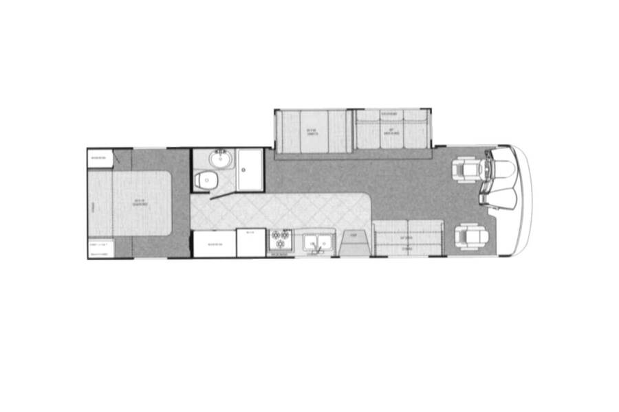 2005 Gulf Stream Independence 8330 Class A at Your RV Broker STOCK# A03393 Floor plan Layout Photo