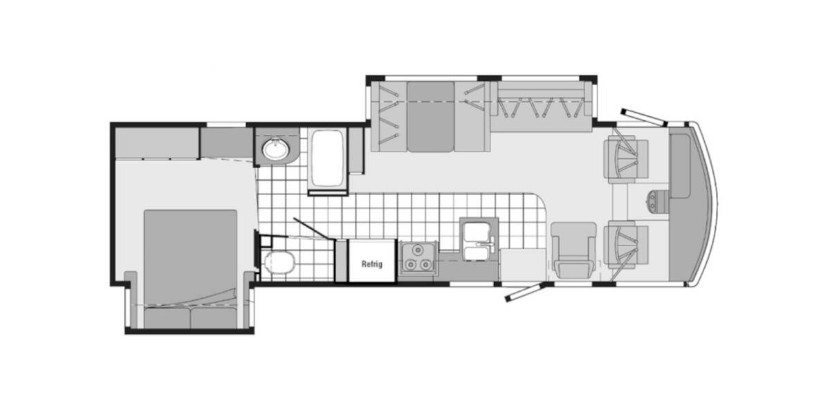 2005 Winnebago Voyage 33V Class A at Your RV Broker STOCK# 394540 Floor plan Layout Photo