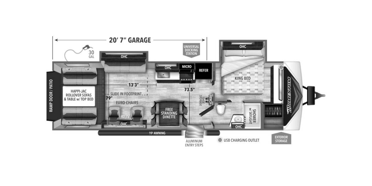 2022 Grand Design Momentum G-Class 30G Travel Trailer at Your RV Broker STOCK# 216584 Floor plan Layout Photo
