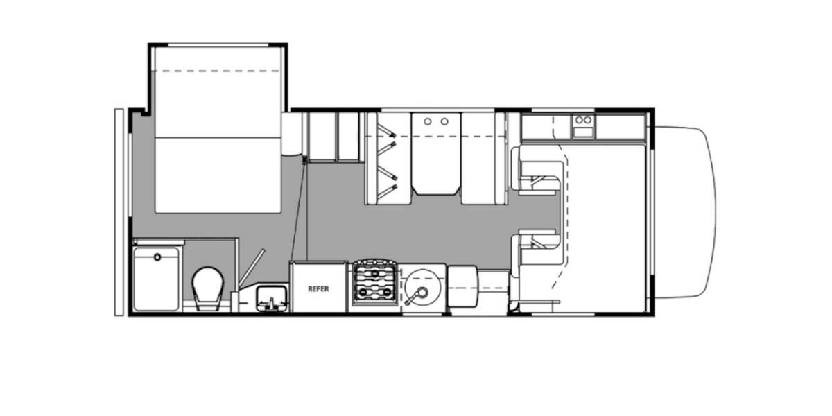2019 Forester LE Chevrolet 2251SLE Class C at Your RV Broker STOCK# 004554-2 Floor plan Layout Photo