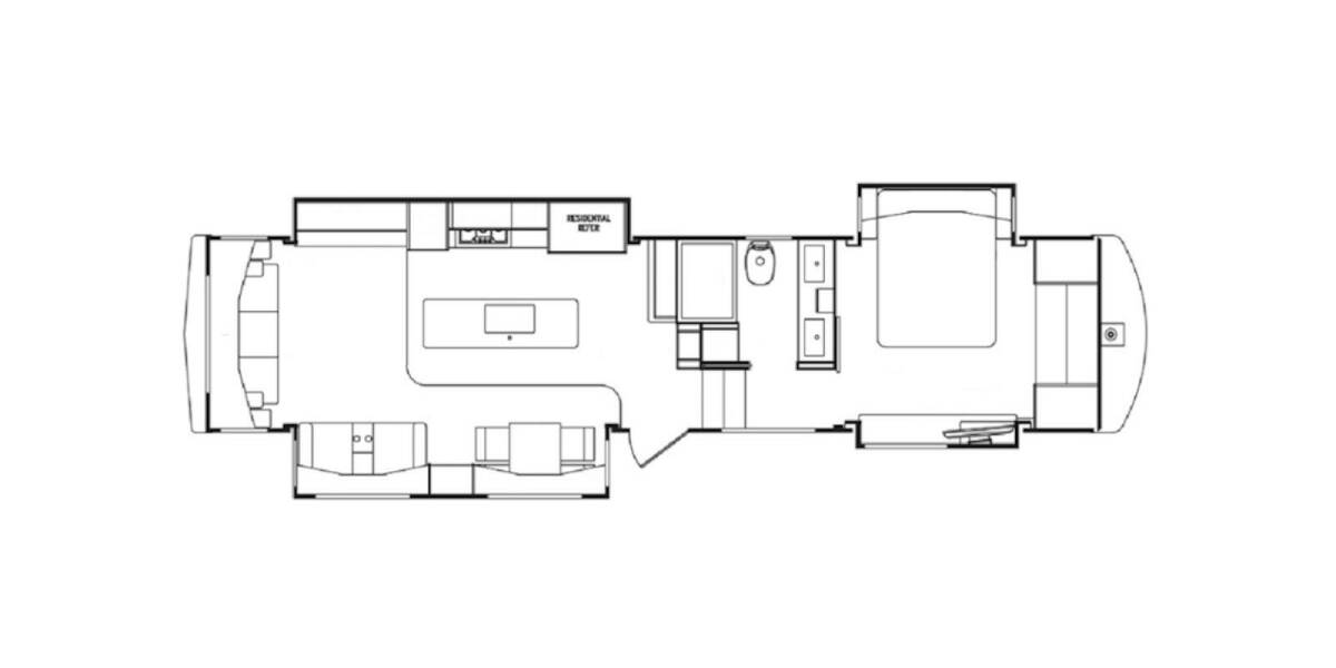 2018 DRV Mobile Suites Aire 38 Fifth Wheel at Your RV Broker STOCK# 347605 Floor plan Layout Photo