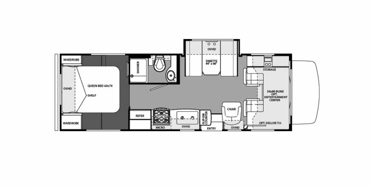 2013 Sunseeker Ford 2650S Class C at Your RV Broker STOCK# A82204 Floor plan Layout Photo
