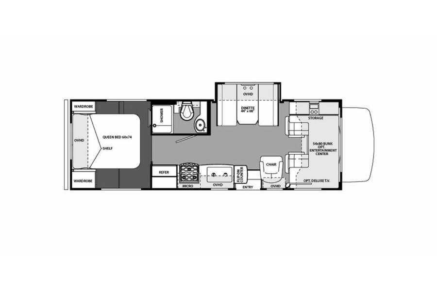 2013 Sunseeker 2650S Class C at Your RV Broker STOCK# A82204 Floor plan Layout Photo