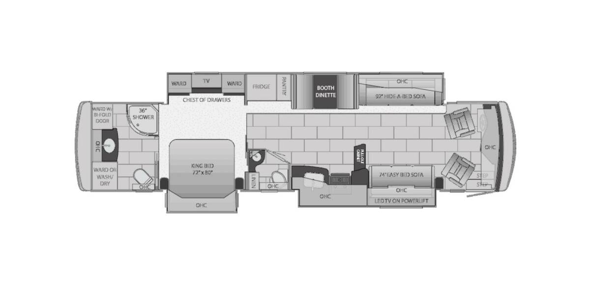 2015 Newmar Ventana Freightliner 4037 Class A at Your RV Broker STOCK# GP9790 Floor plan Layout Photo