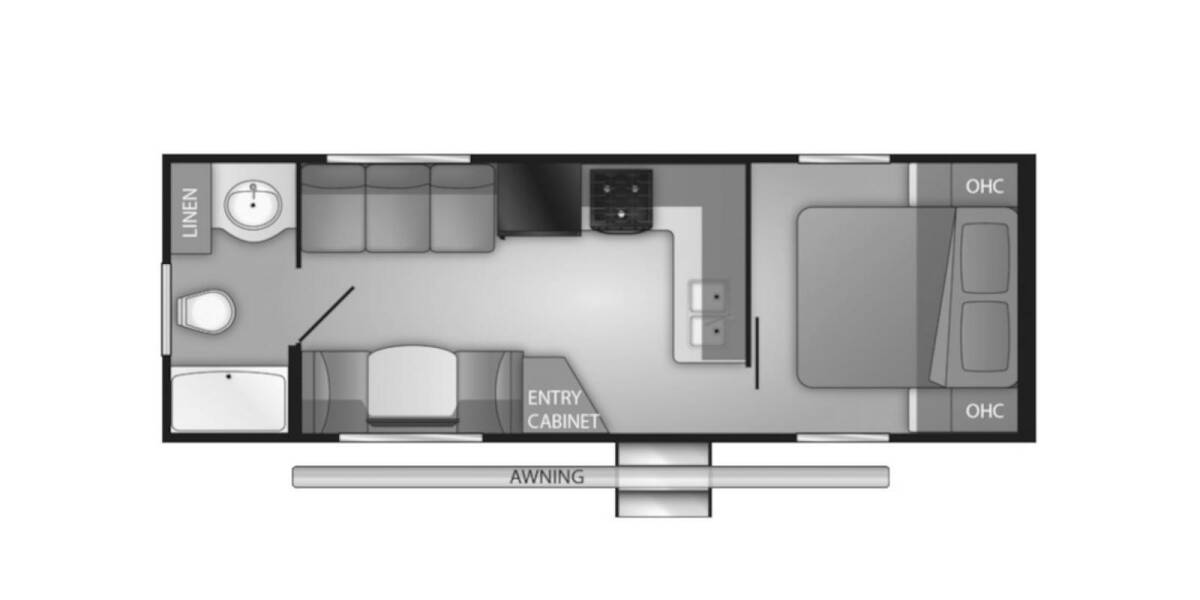 2020 Heartland Prowler 240RB Travel Trailer at Your RV Broker STOCK# 432669 Floor plan Layout Photo