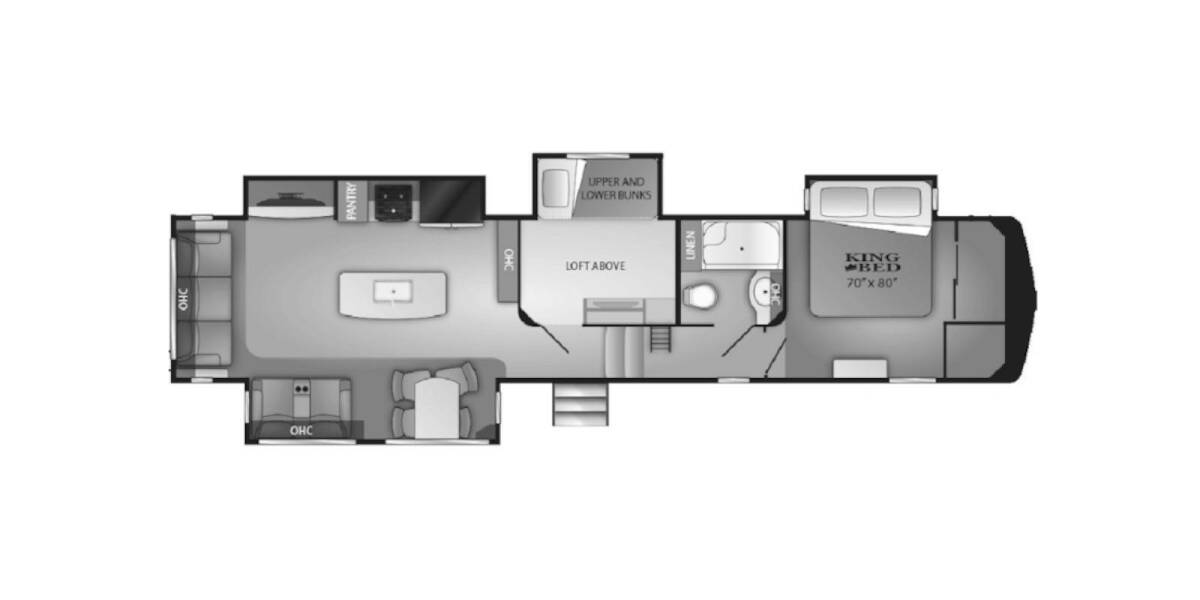 2020 Heartland Bighorn Traveler 39MB Fifth Wheel at Your RV Broker STOCK# 419053 Floor plan Layout Photo
