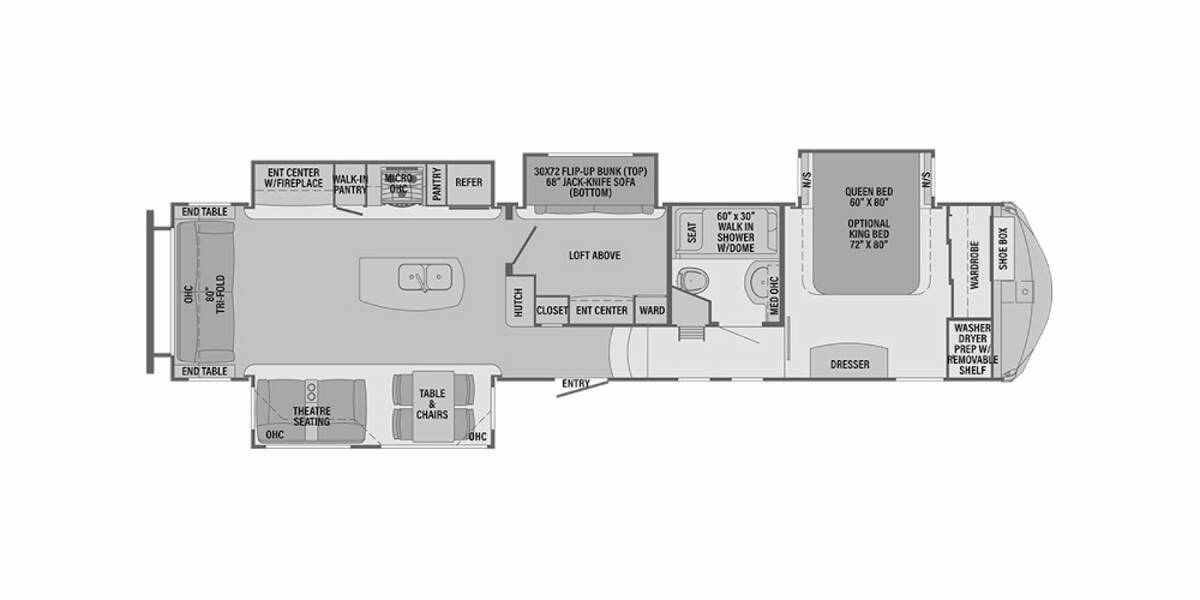 2018 Palomino Columbus 377MB Fifth Wheel at Your RV Broker STOCK# 008743 Floor plan Layout Photo