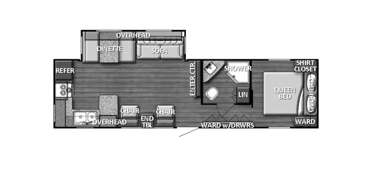 2020 Gulf Stream Kingsport Supreme Series 295SBW Travel Trailer at Your RV Broker STOCK# 295SBW Floor plan Layout Photo