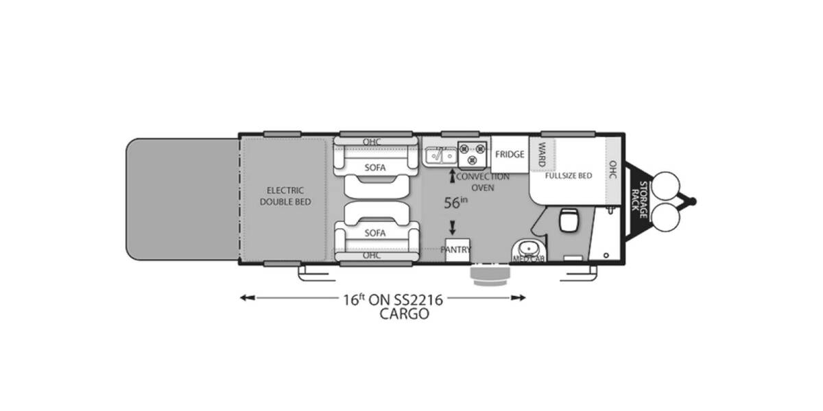 2012 Stealth SS2216 Travel Trailer at Your RV Broker STOCK# 010053 Floor plan Layout Photo
