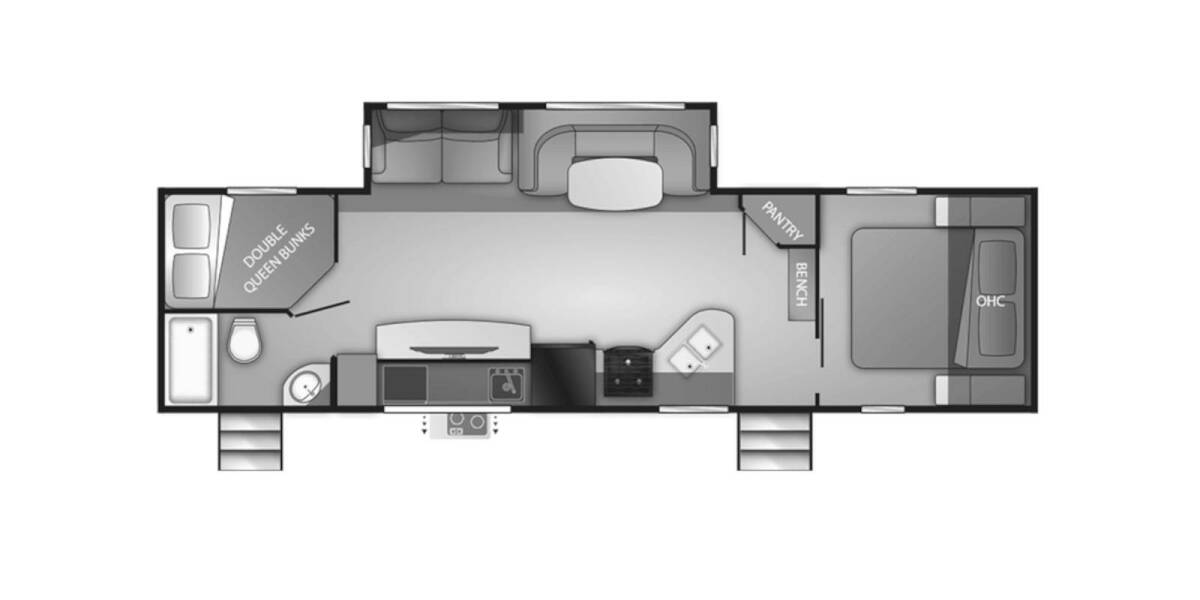 2020 Heartland Mallard 312 Travel Trailer at Your RV Broker STOCK# 437951 Floor plan Layout Photo