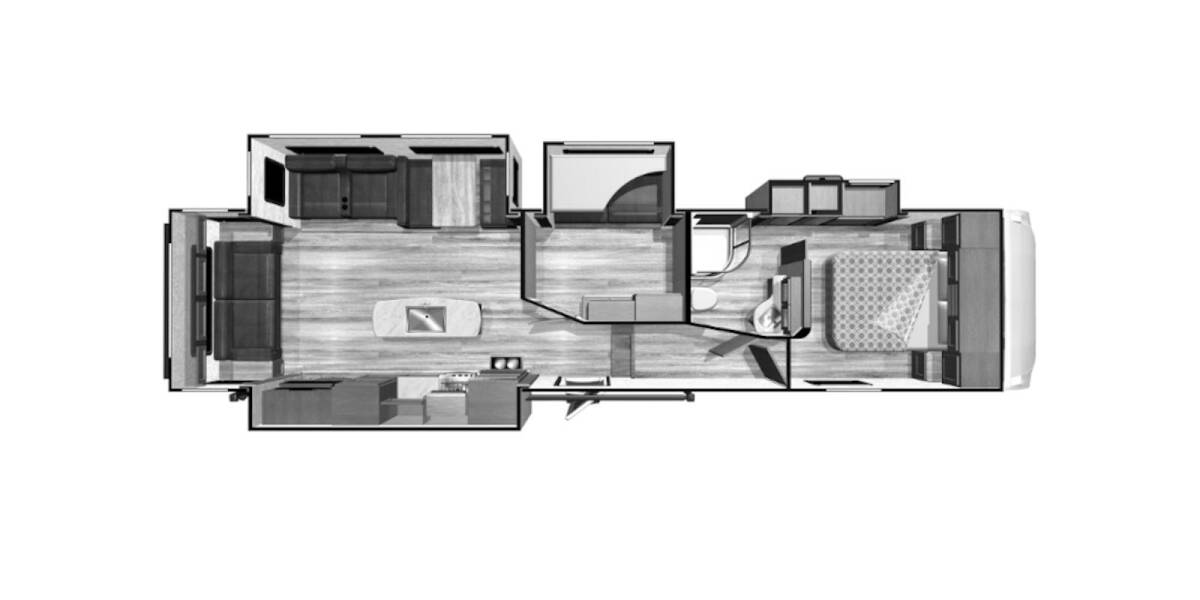 2020 Starcraft Telluride 338MBH Fifth Wheel at Your RV Broker STOCK# FG5051 Floor plan Layout Photo