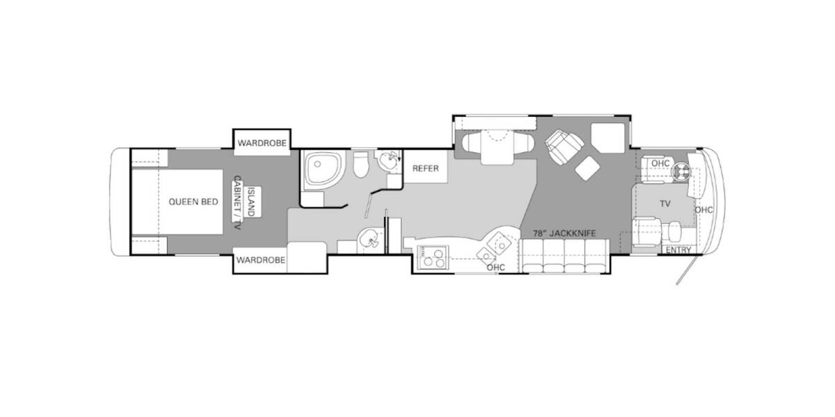 2007 Beaver Marquis Roadmaster 45 ONYX IV Class A at Your RV Broker STOCK# 040248-2 Floor plan Layout Photo