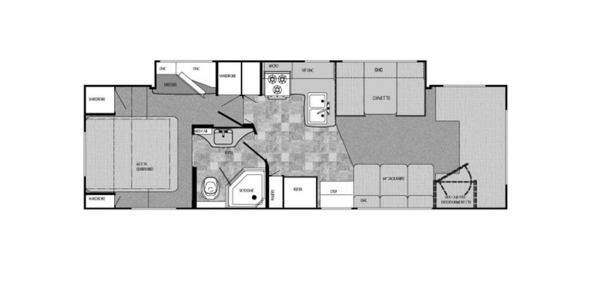 2007 Gulf Stream Conquest Ford 6316D Class C at Your RV Broker STOCK# B36114 Floor plan Layout Photo
