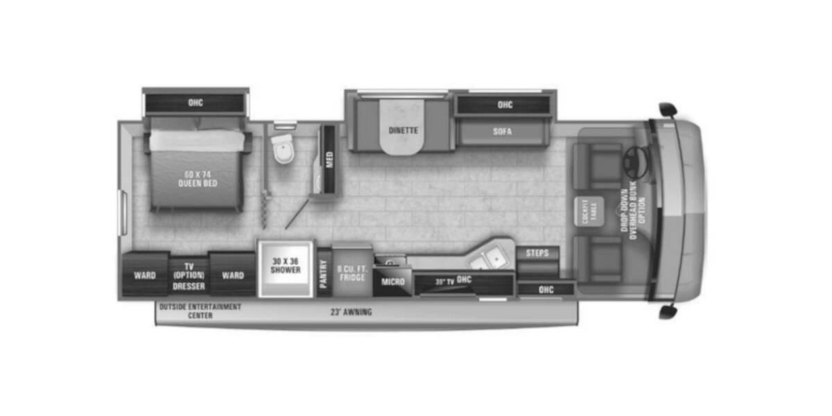 2021 Entegra Coach Vision Ford F-53 31V Class A at Your RV Broker STOCK# A06803 Floor plan Layout Photo