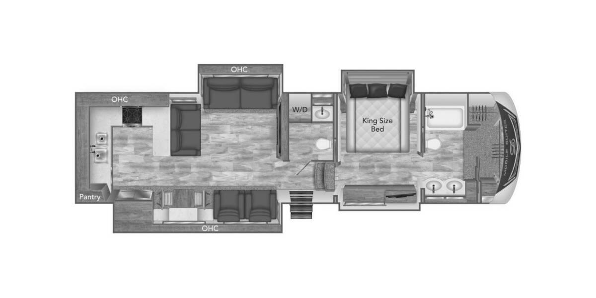 2022 DRV Mobile Suites 41RKDB Fifth Wheel at Your RV Broker STOCK# 484949 Floor plan Layout Photo