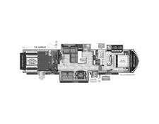 2023 Grand Design Momentum M-Class Toy Hauler 395MS Fifth Wheel at Your RV Broker STOCK# 123655-2 Floor plan Image